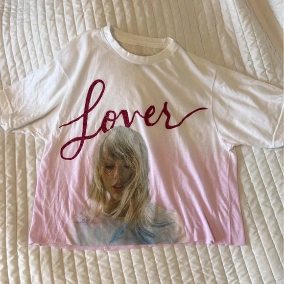 RARE Lover Crop Top Sparkles Pink Taylor Swift Official
